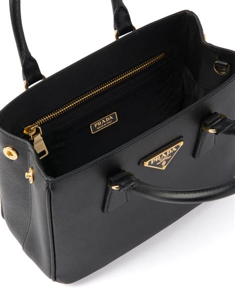 Prada Galleria Saffiano Leather Bag, Black 